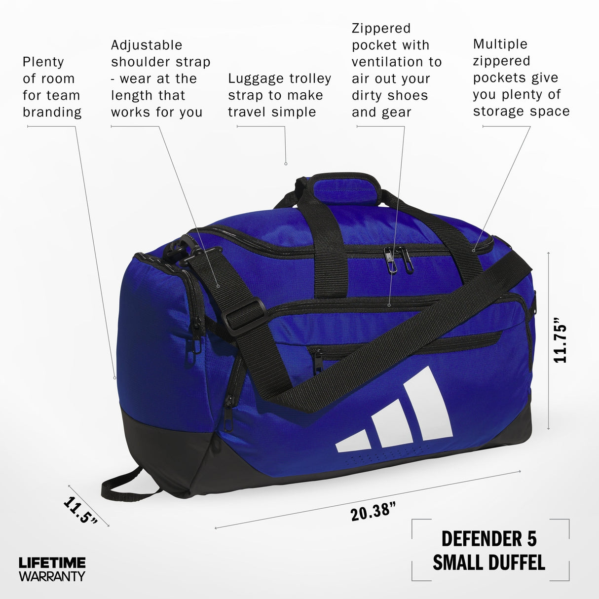 adidas Defender 5 Small Duffel Unisex Accessories Bags & Backpacks