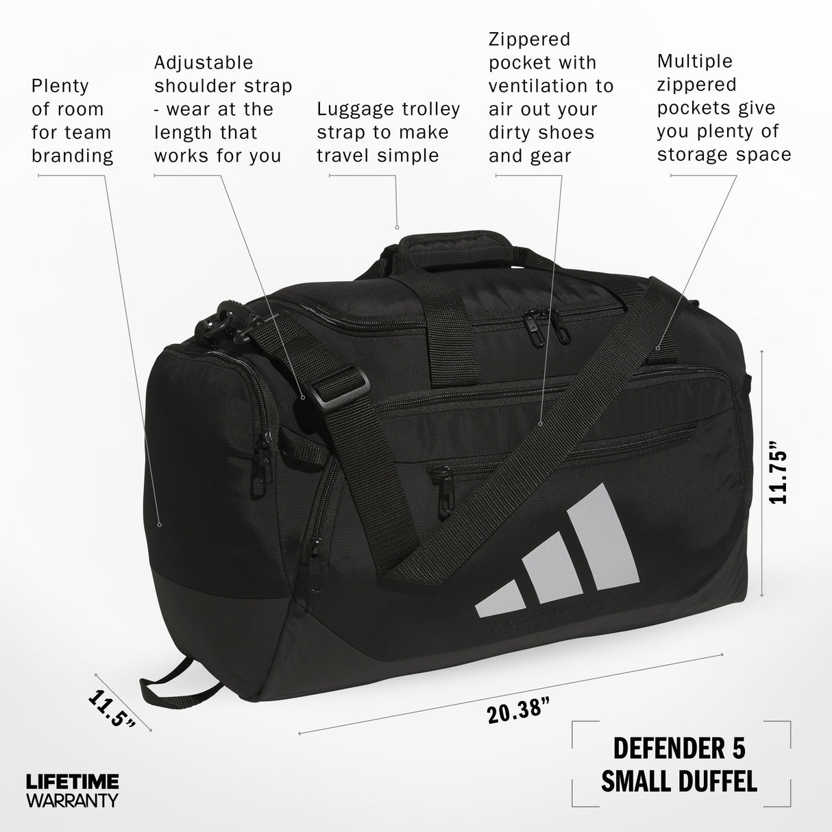 adidas Defender 5 Small Duffel Unisex Accessories Bags & Backpacks