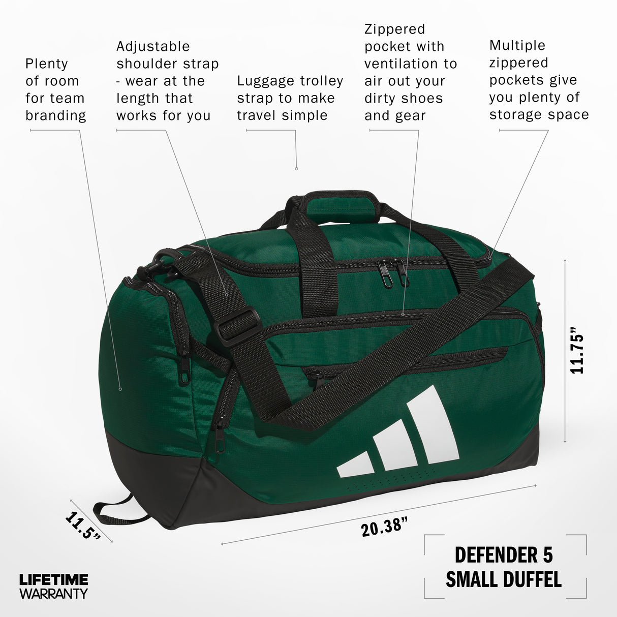 adidas Defender 5 Small Duffel-2