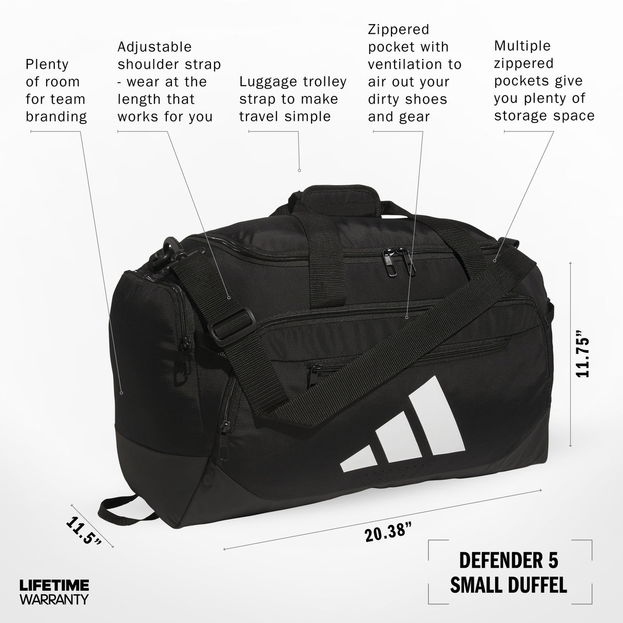 adidas Defender 5 Small Duffel Unisex Accessories Bags & Backpacks