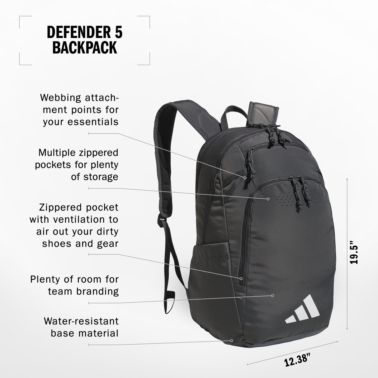 adidas Defender 5 Backpack Unisex Accessories Bags & Backpacks