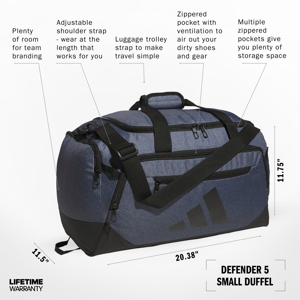 adidas Defender 5 Small Duffel-2