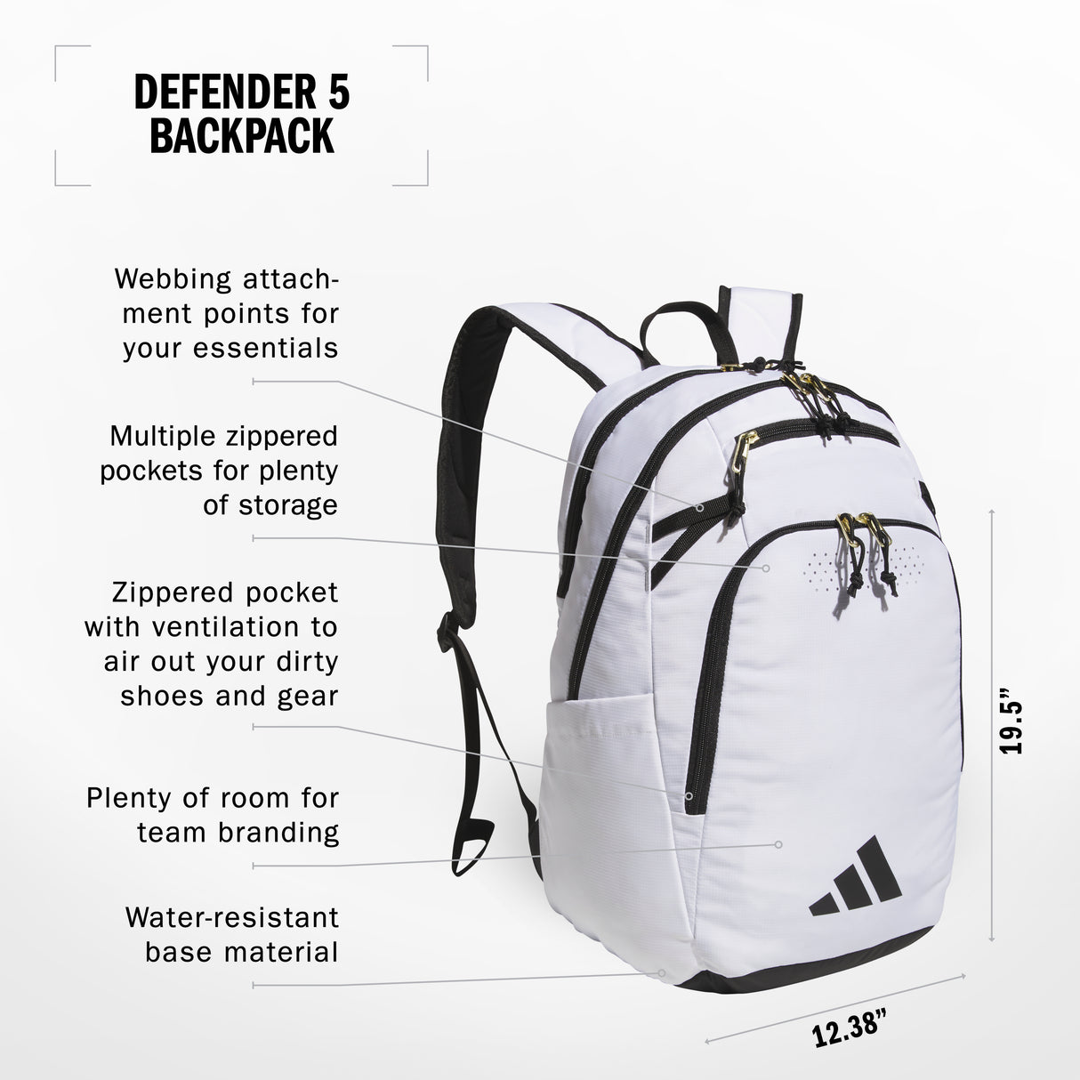 adidas Defender 5 Backpack Unisex Accessories Bags & Backpacks