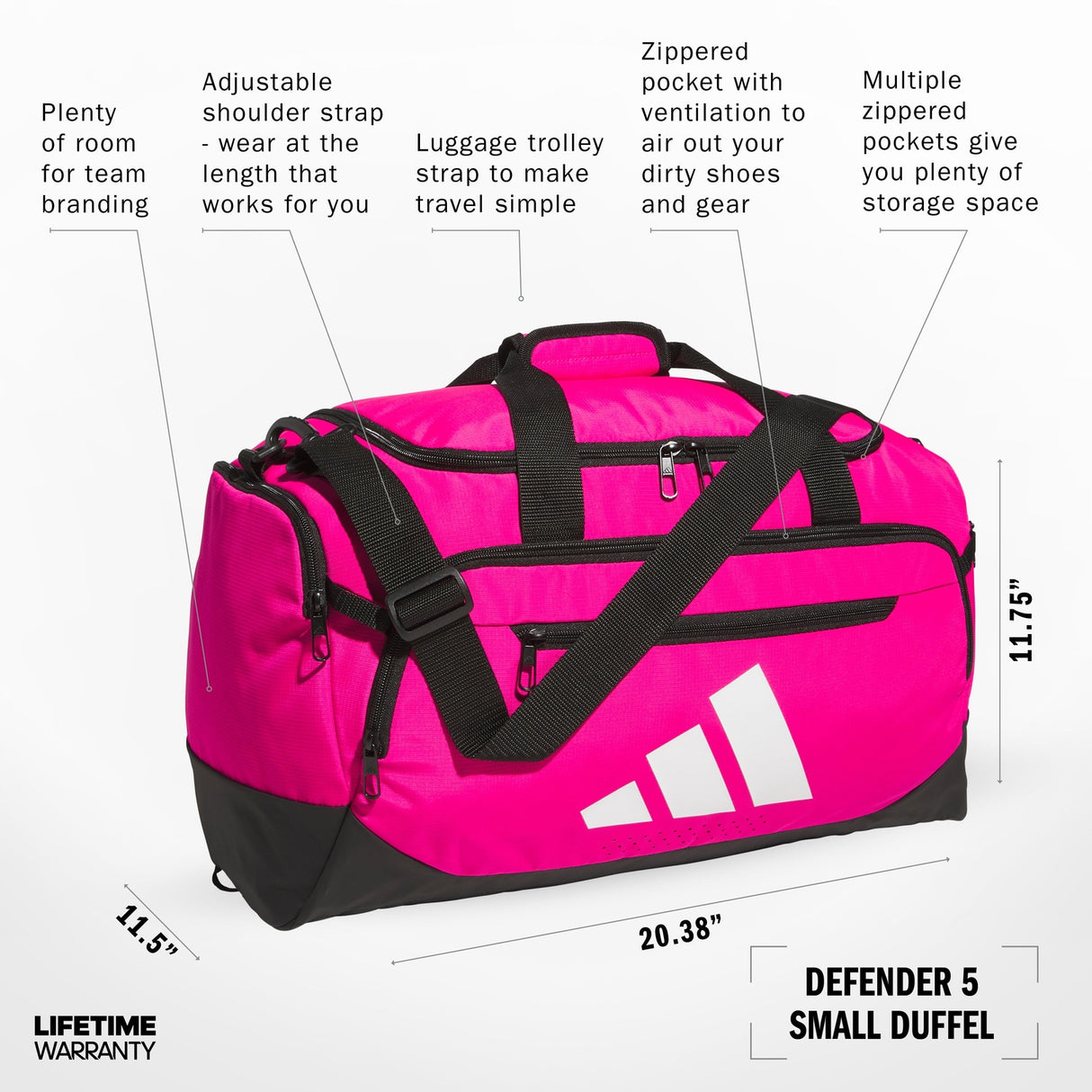 adidas Defender 5 Small Duffel Unisex Accessories Bags & Backpacks