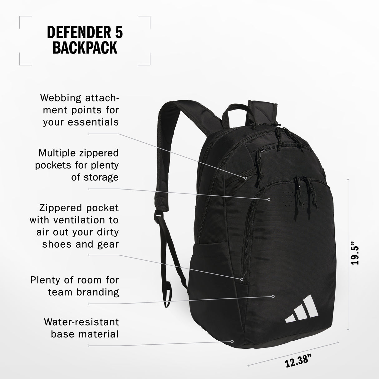 adidas Defender 5 Backpack Unisex Accessories Bags & Backpacks