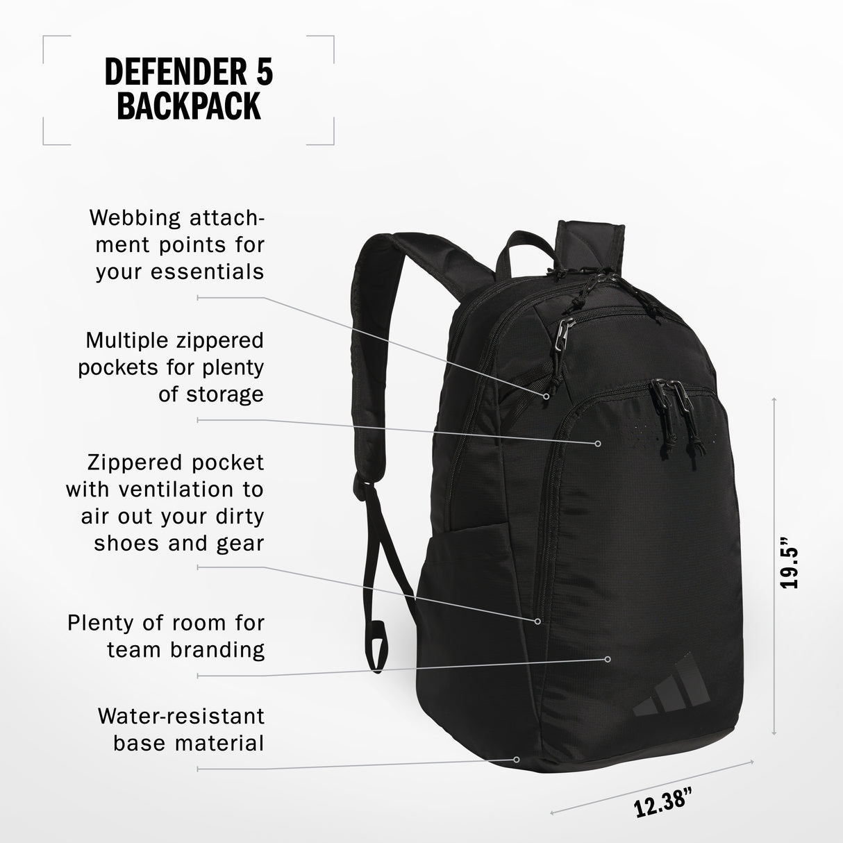 adidas Defender 5 Backpack Unisex Accessories Bags & Backpacks
