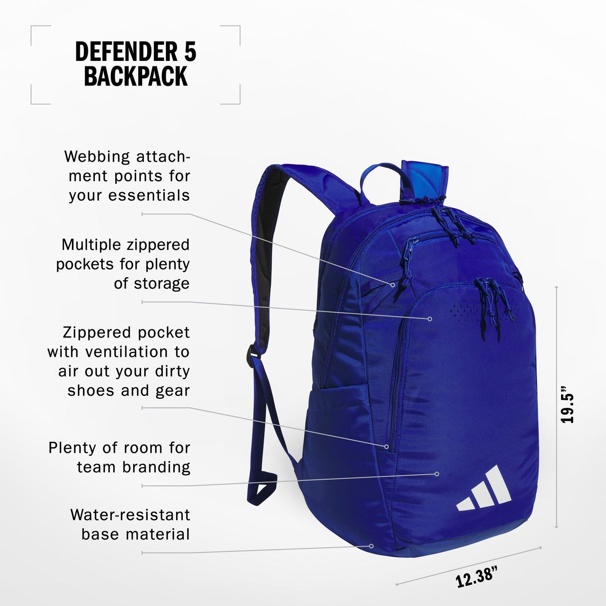 adidas Defender 5 Backpack Unisex Accessories Bags & Backpacks