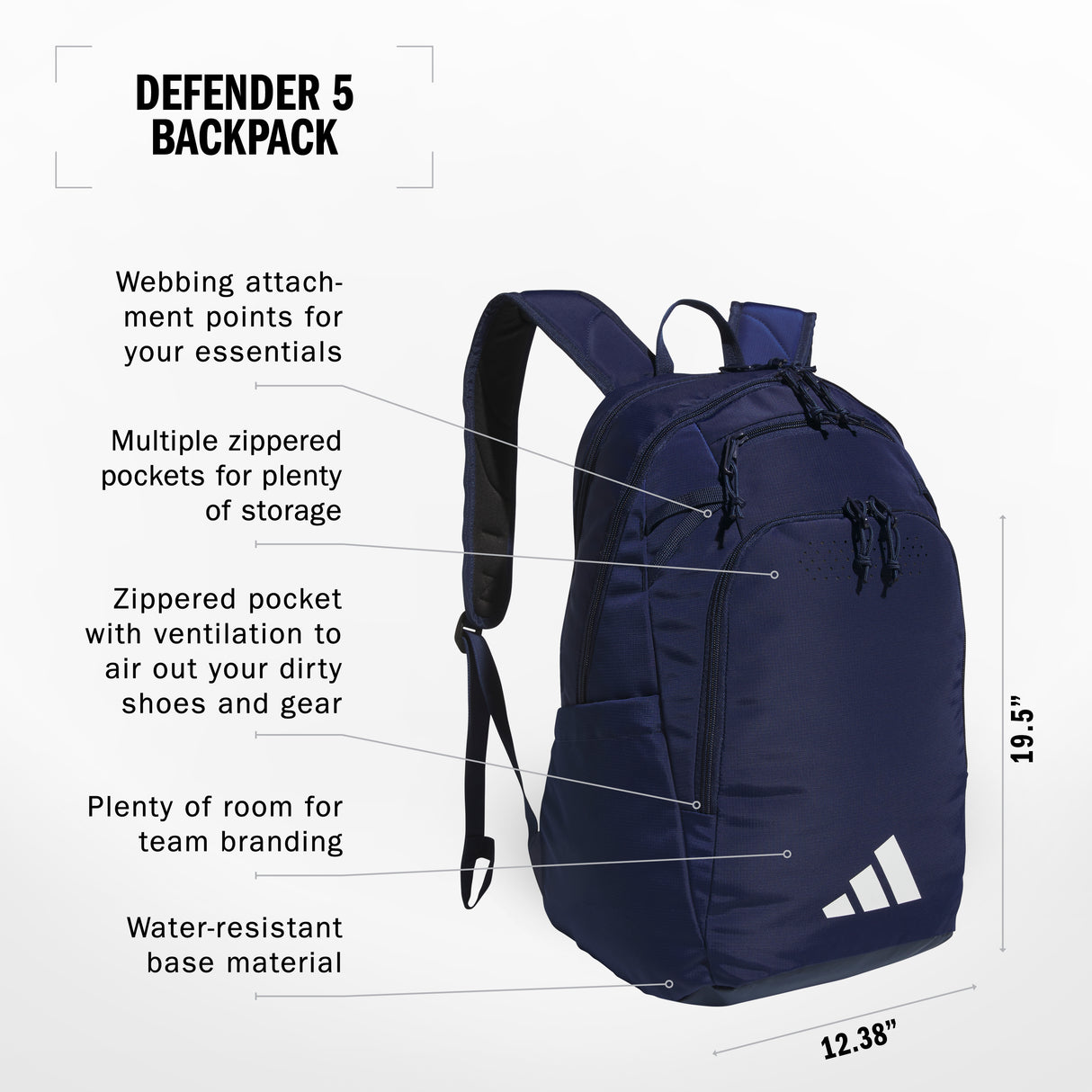 adidas Defender 5 Backpack Unisex Accessories Bags & Backpacks