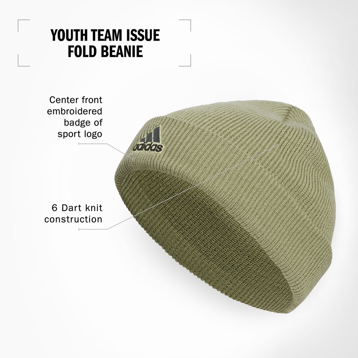 adidas Youth Team Issue Fold Beanie Unisex Accessories Hats & Caps