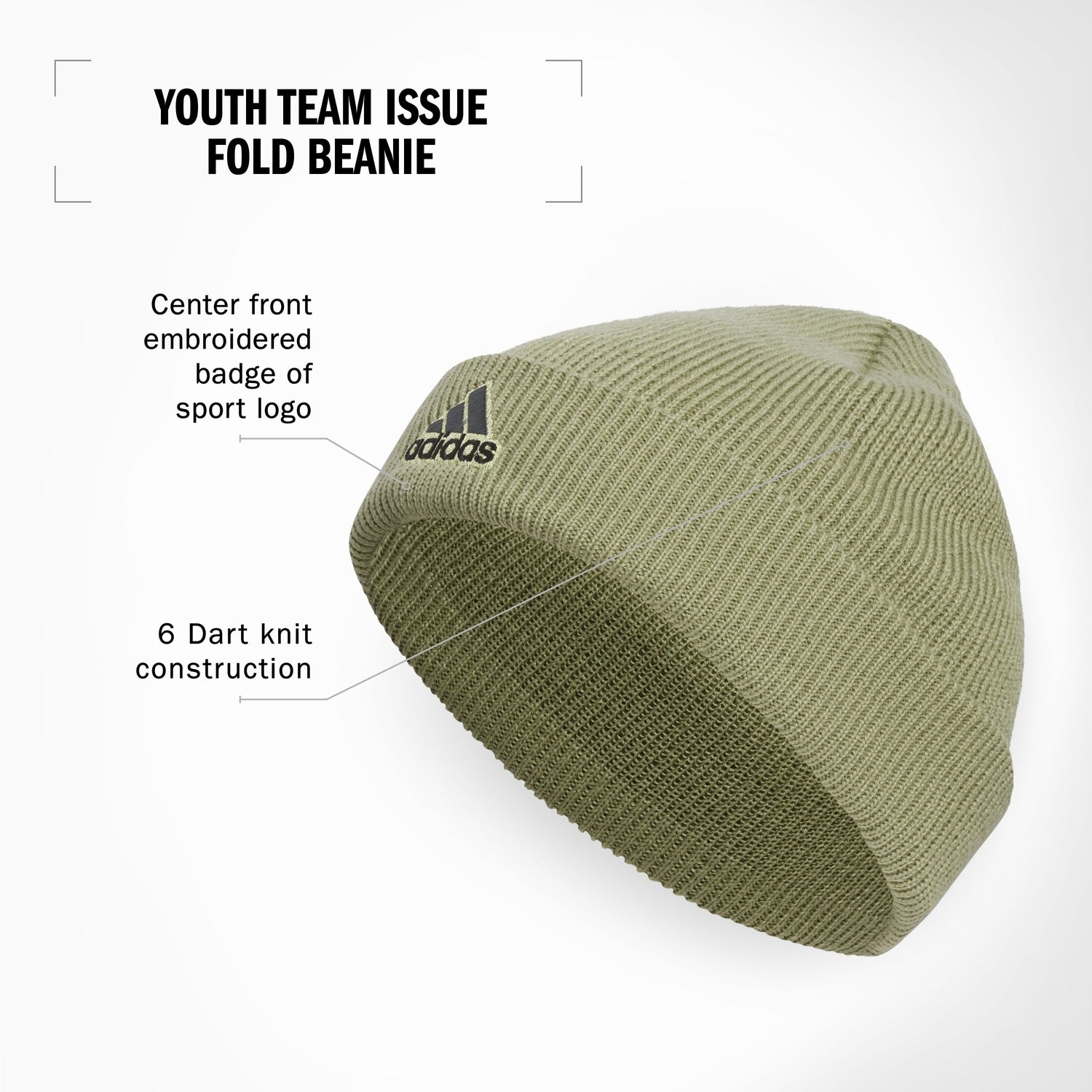 adidas Youth Team Issue Fold Beanie Unisex Accessories Hats & Caps