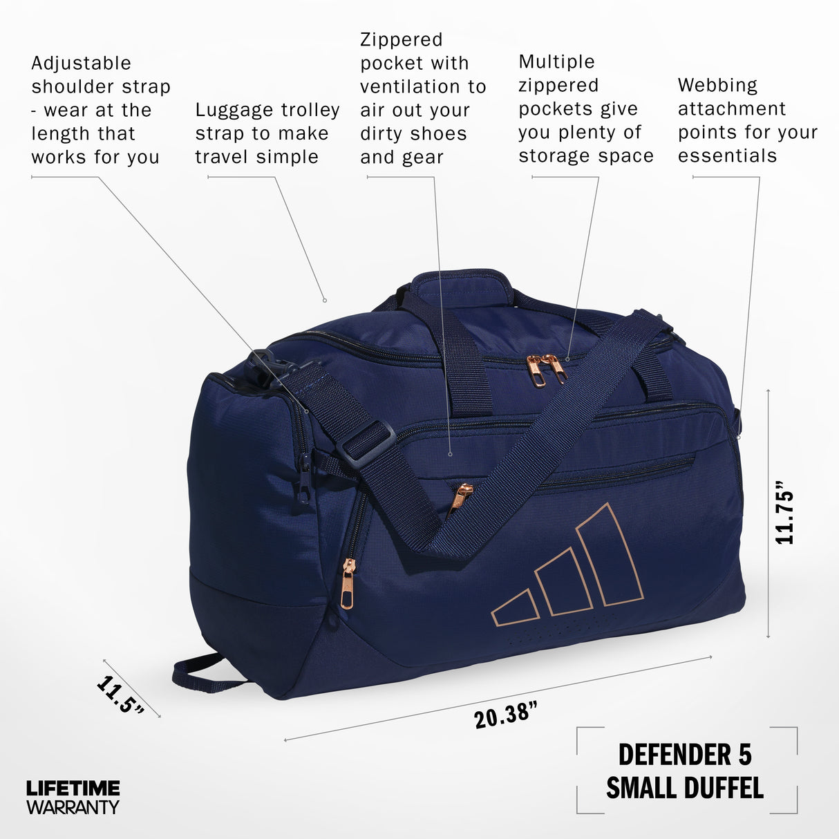 adidas Defender 5 Small Duffel Unisex Accessories Bags & Backpacks