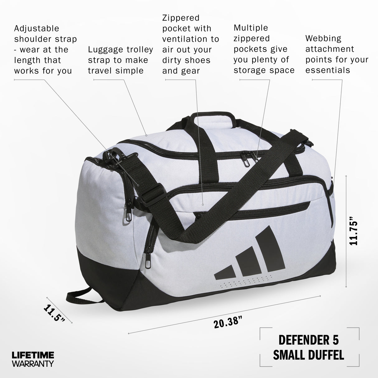 adidas Defender 5 Small Duffel Unisex Accessories Bags & Backpacks