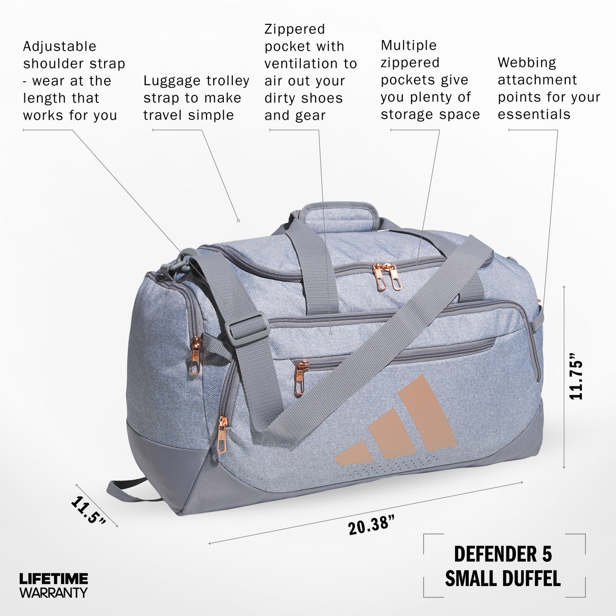 adidas Defender 5 Small Duffel Unisex Accessories Bags & Backpacks