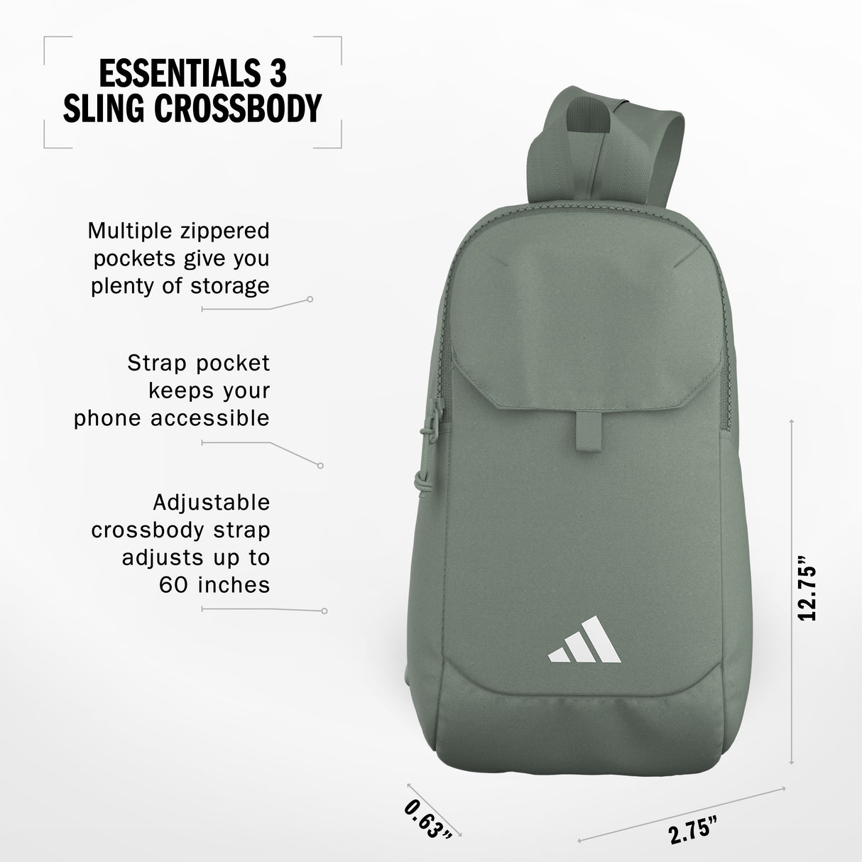adidas Essentials 3 Sling Unisex Accessories Bags & Backpacks
