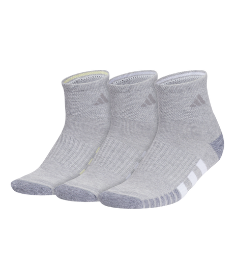 adidas Women's Cushioned 3.0 3-Pack Quarter Socks Unisex Accessories Socks