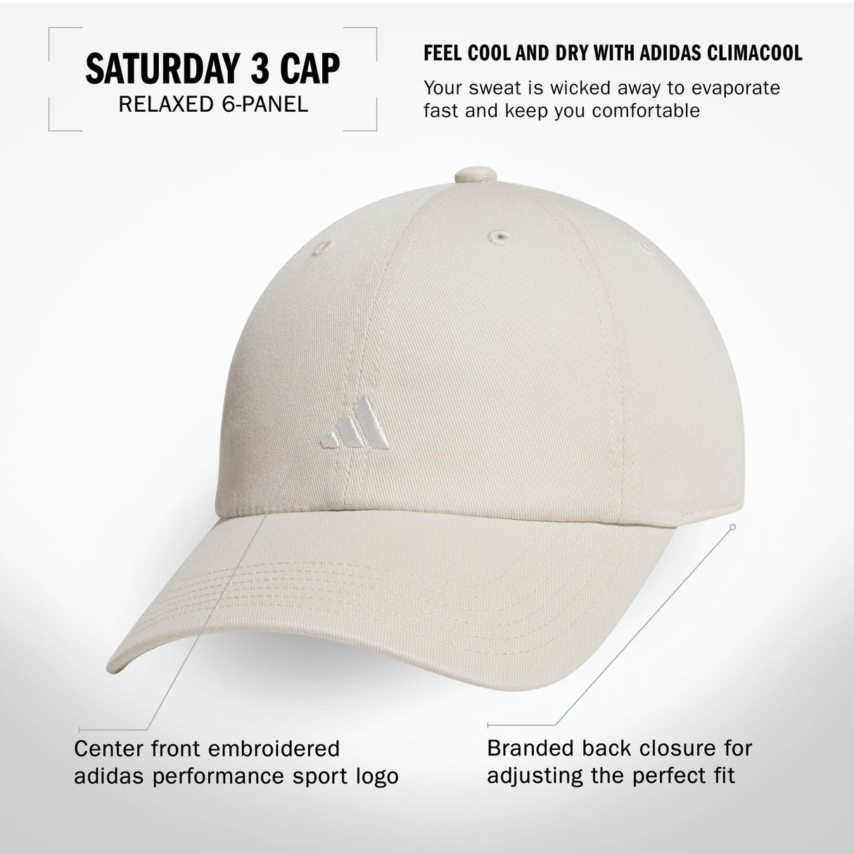 adidas Women's Saturday 3 Cap Unisex Accessories Hats & Caps