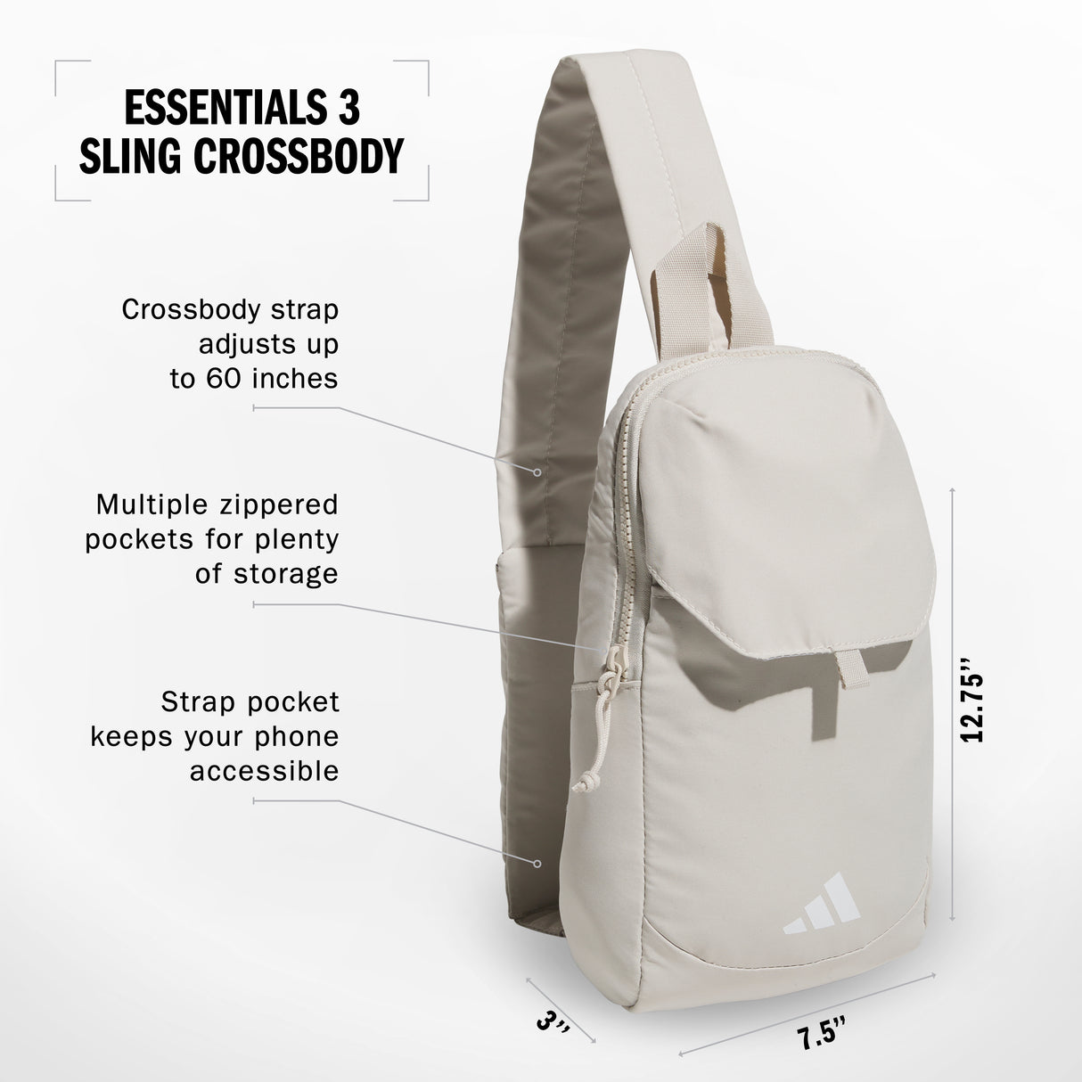 adidas Essentials 3 Sling Unisex Accessories Bags & Backpacks