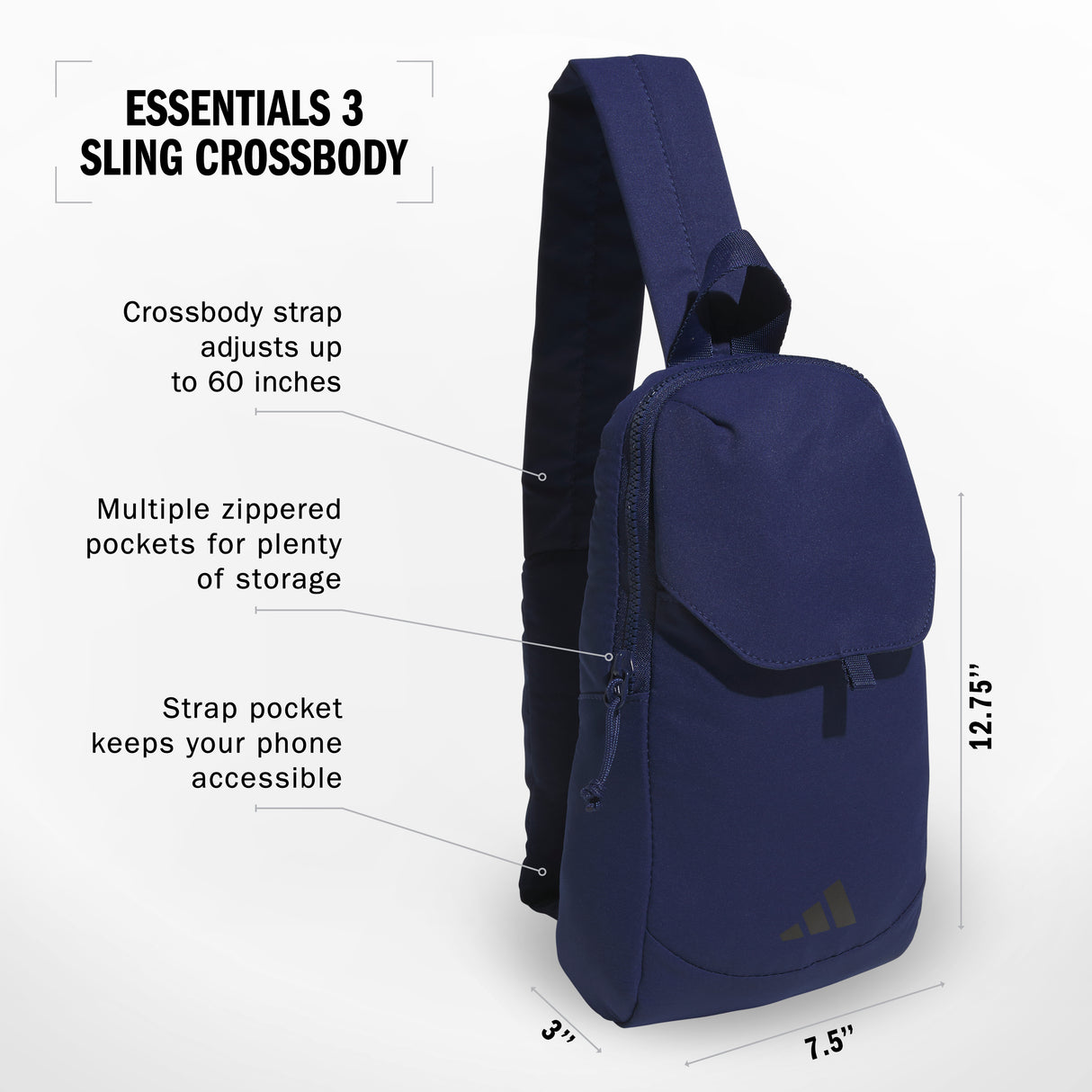 adidas Essentials 3 Sling Unisex Accessories Bags & Backpacks