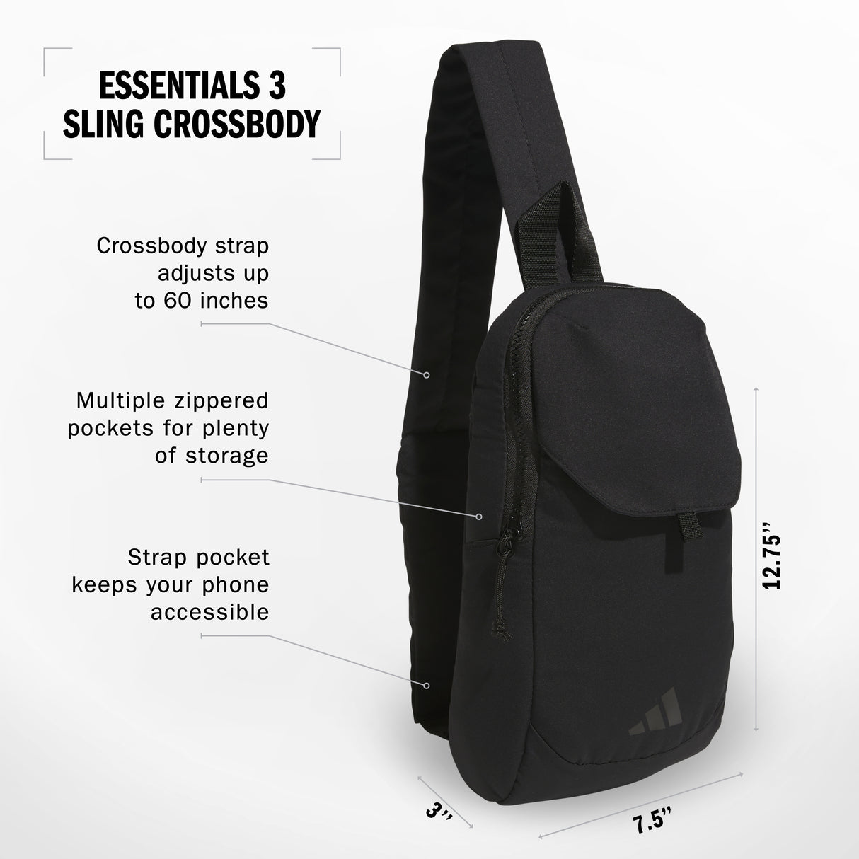 adidas Essentials 3 Sling Unisex Accessories Bags & Backpacks