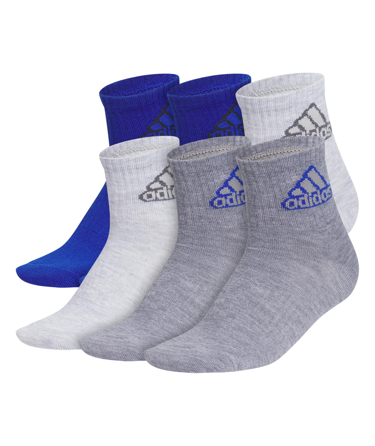 adidas Youth Superlite Classic 6-Pack Quarter Socks Unisex Accessories Socks
