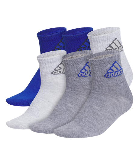 adidas Youth Superlite Classic 6-Pack Quarter Socks Unisex Accessories Socks