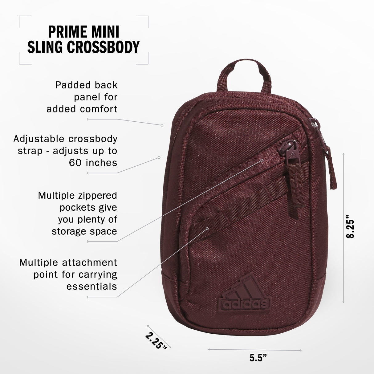 adidas Prime Mini Sling Crossbody Unisex Accessories Bags & Backpacks