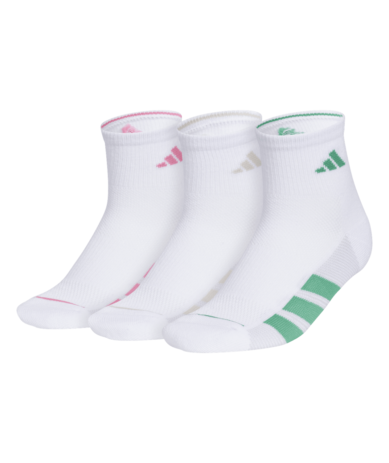 adidas Women's All Day Training 3-Pack Quarter Socks Unisex Accessories Socks