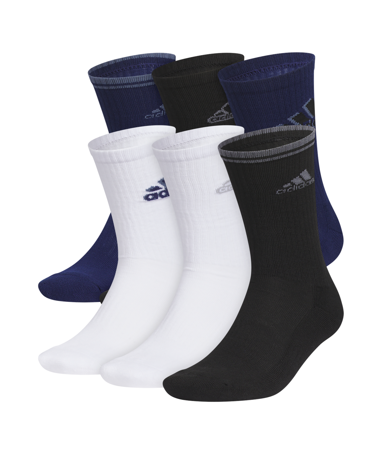 adidas Athletic Cushioned Mixed 2.0 Crew Socks 6-Pack Unisex Accessories Socks