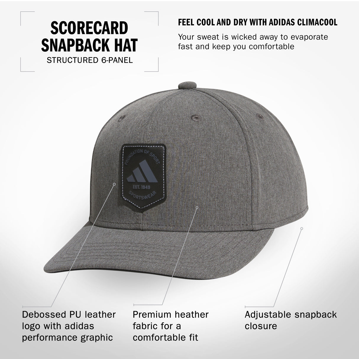 adidas Men's Scorecard Snapback Hat-2