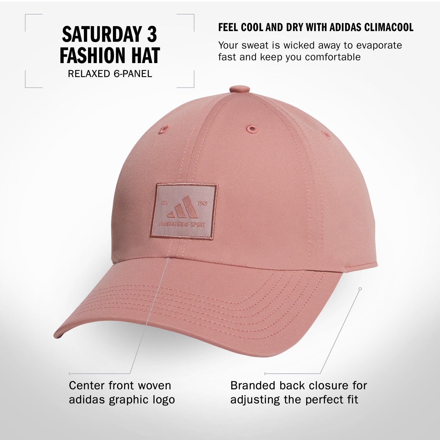adidas Women's Saturday 3 Fashion Hat Unisex Accessories Hats & Caps