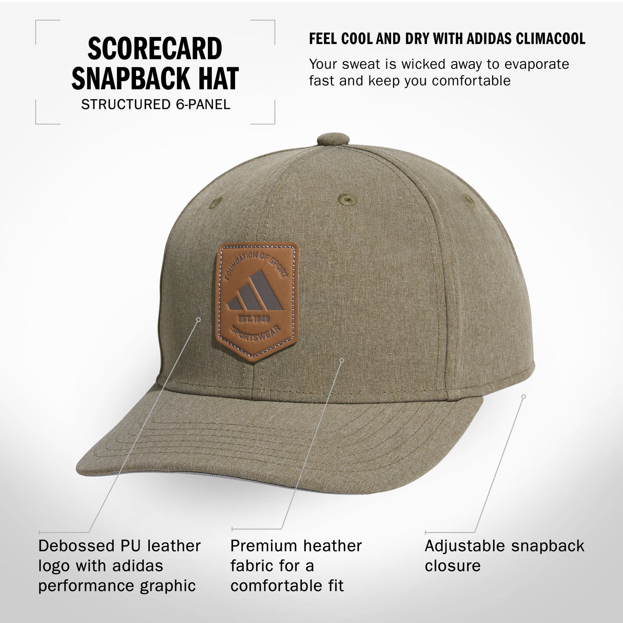 adidas Men's Scorecard Snapback Hat-2