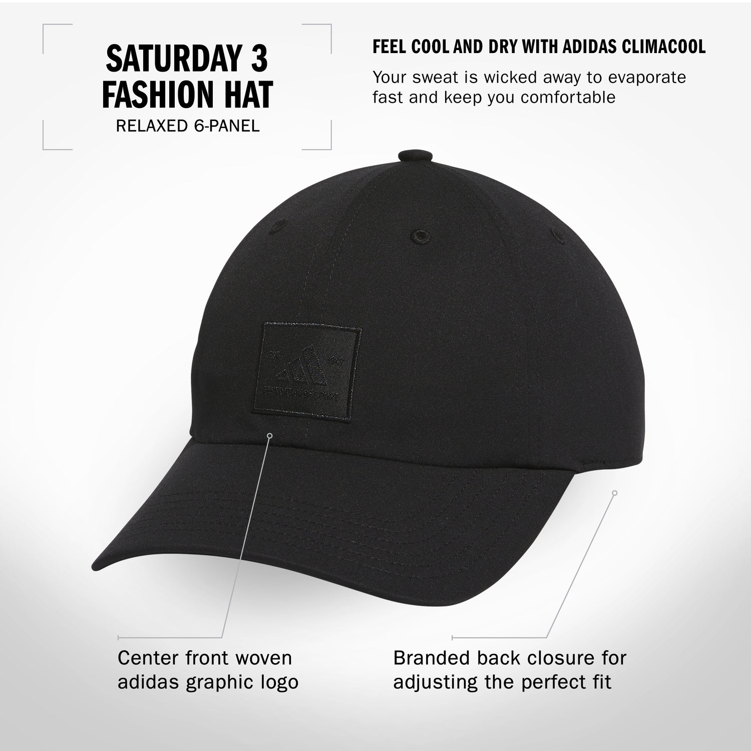 adidas Women's Saturday 3 Fashion Hat Unisex Accessories Hats & Caps