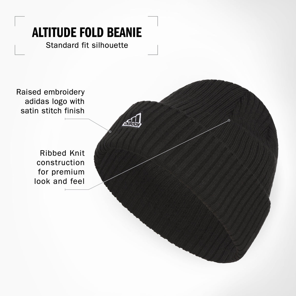 adidas Women's Altitude Fold Beanie Unisex Accessories Hats & Caps