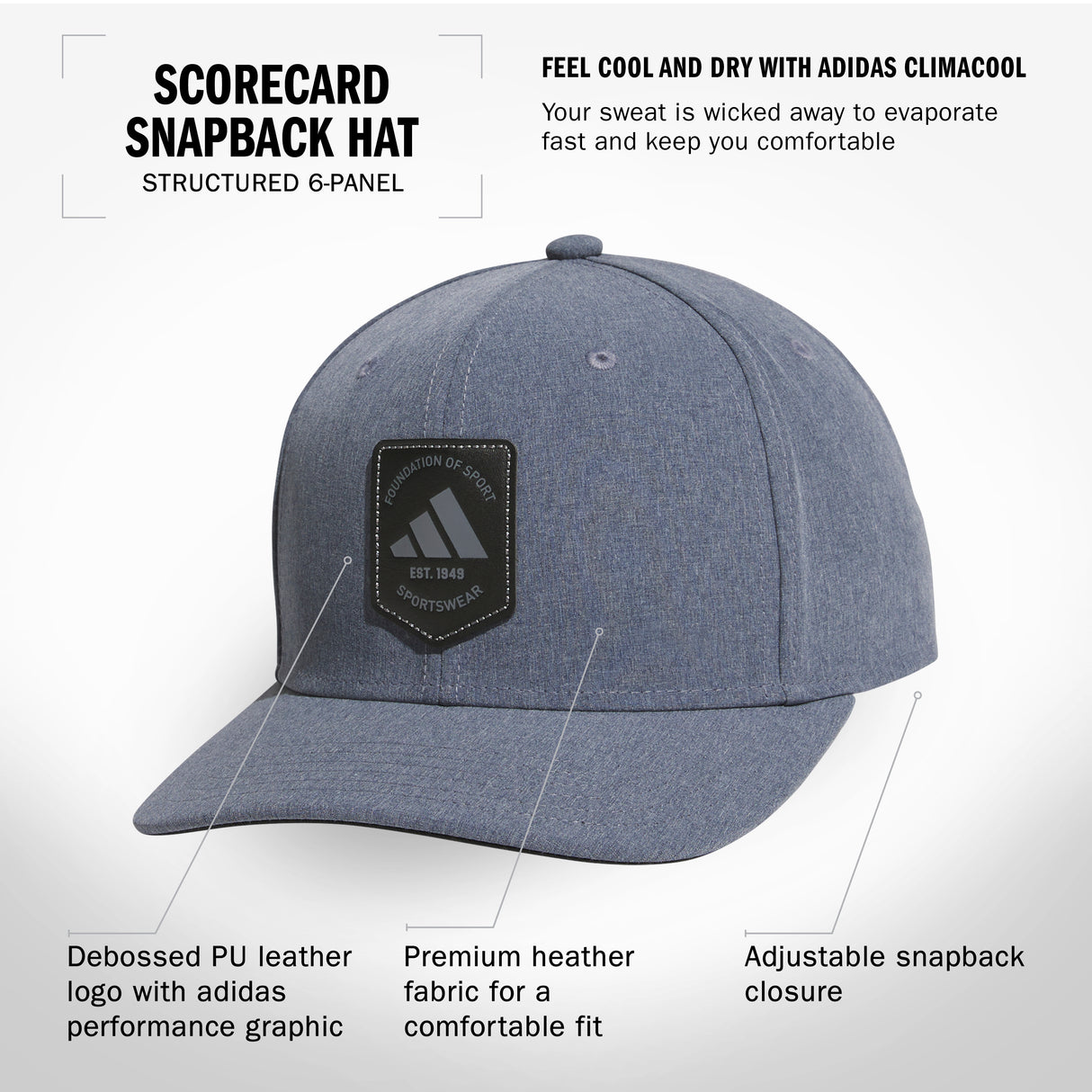 adidas Men's Scorecard Snapback Hat-2