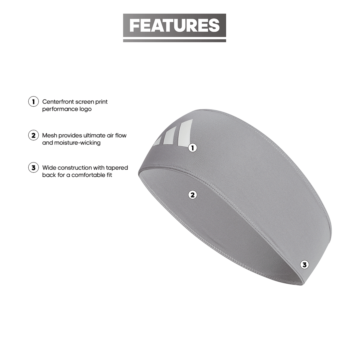 adidas Alphaskin Wide Headband Unisex Accessories Hats & Caps