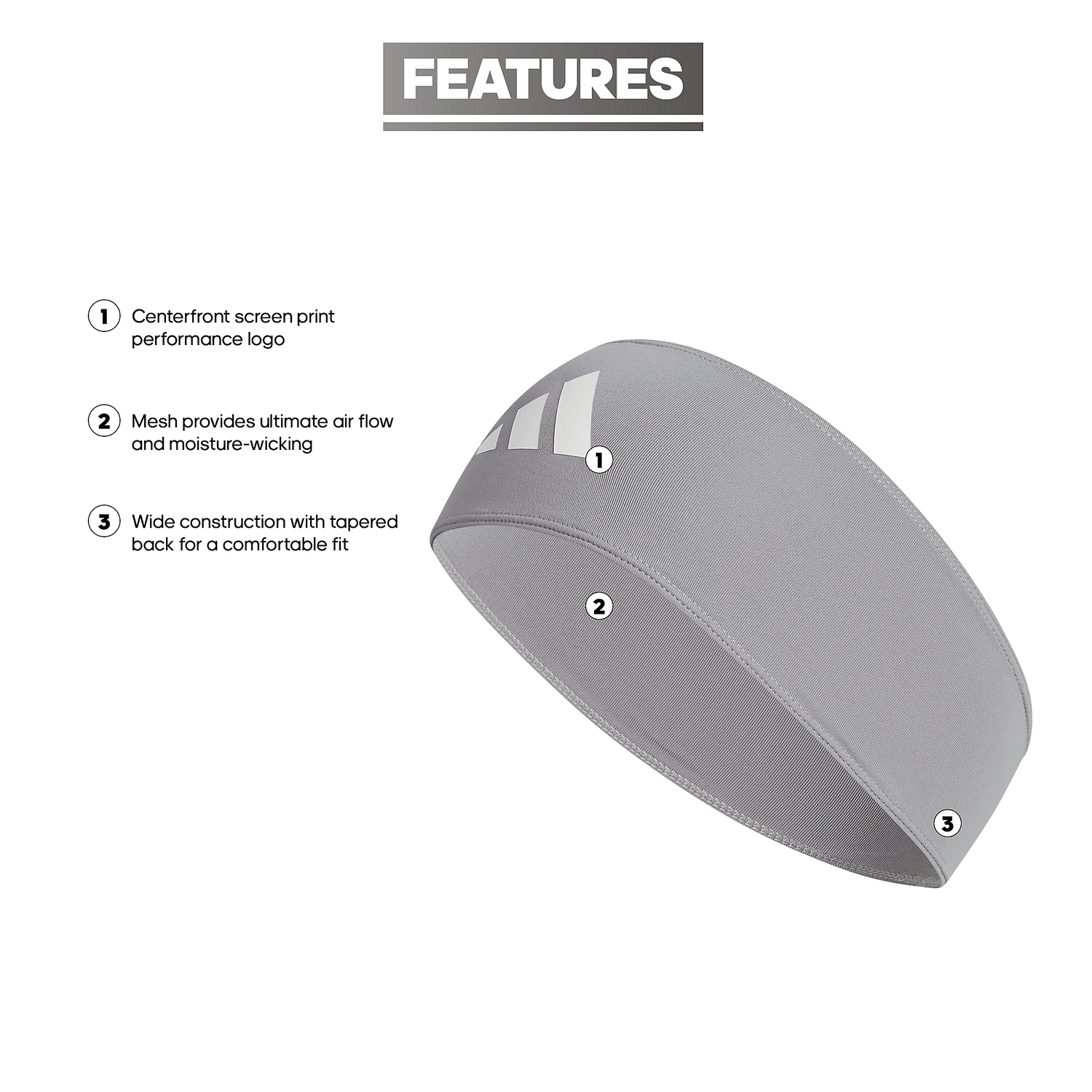 adidas Alphaskin Wide Headband Unisex Accessories Hats & Caps