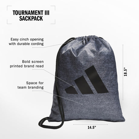 adidas Tournament III Sackpack Unisex Accessories Bags & Backpacks