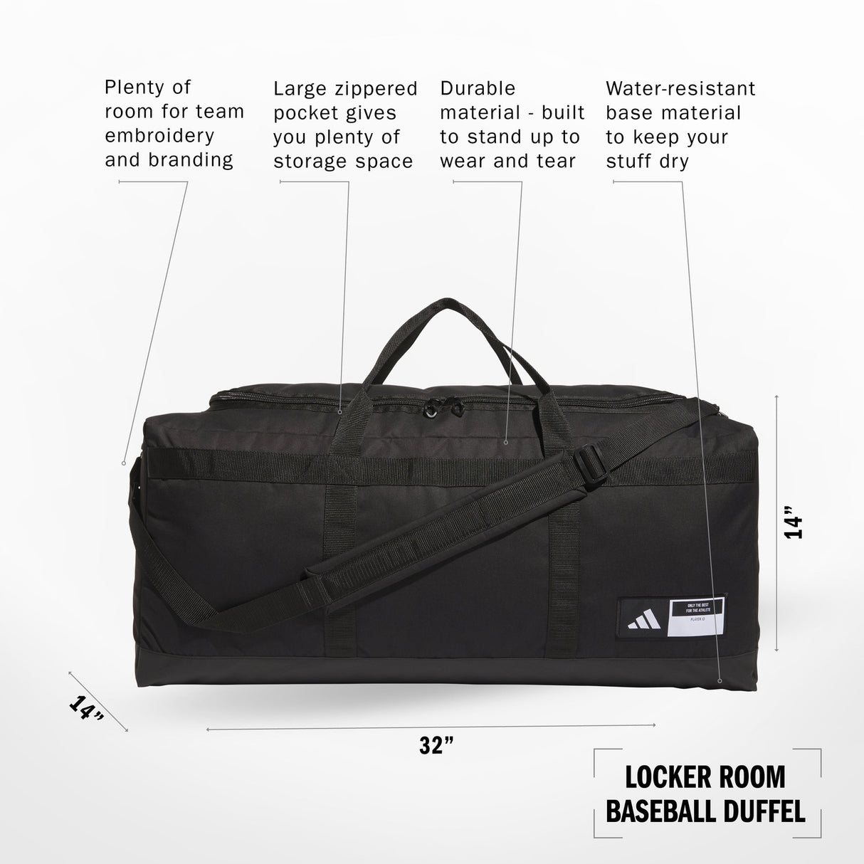 adidas Locker Room Baseball Duffel Unisex Accessories Bags & Backpacks