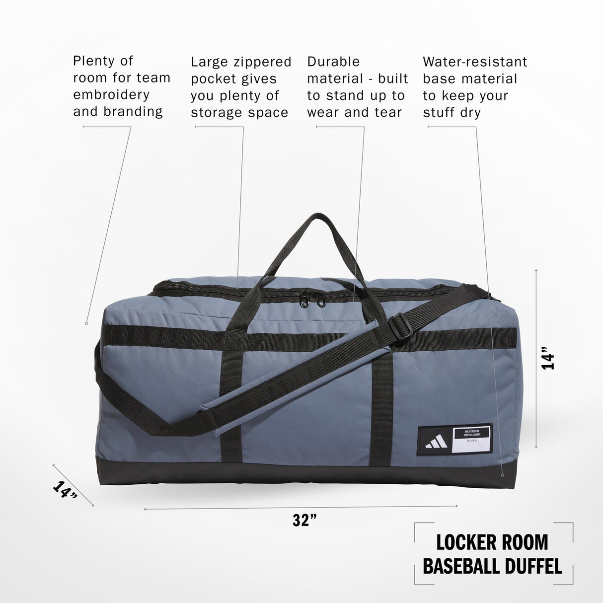 adidas Locker Room Baseball Duffel Unisex Accessories Bags & Backpacks