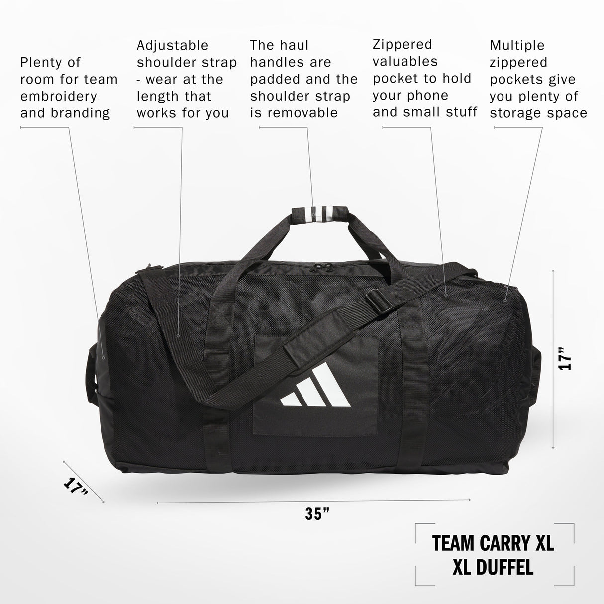 adidas Team Carry XL Duffel Bag Unisex Accessories Bags & Backpacks