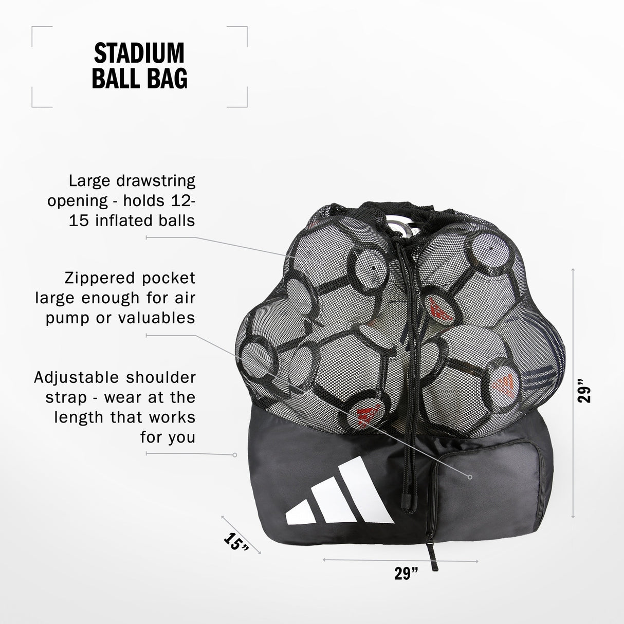 adidas Stadium Soccer Ball Bag Soccer Bags All