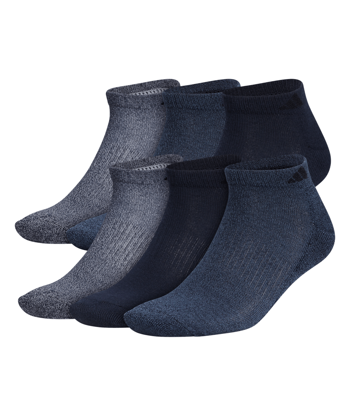 adidas Men's Athletic Cushioned Low Cut Socks 6-Pack Unisex Accessories Socks