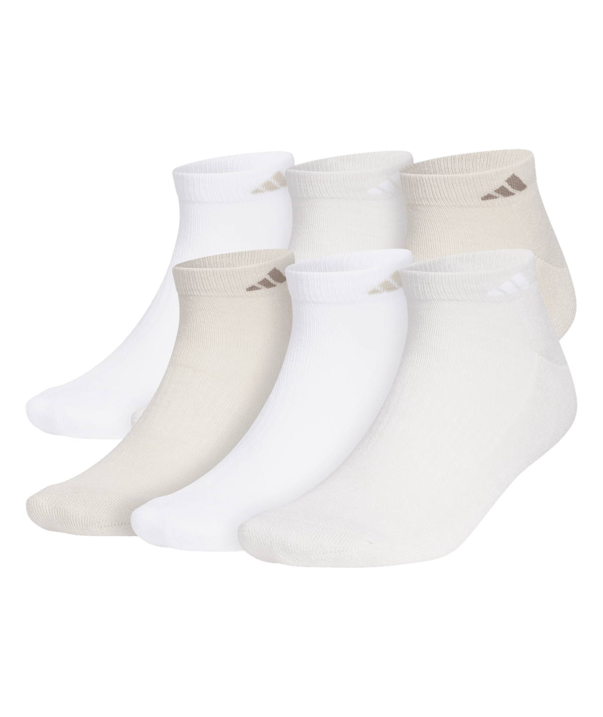 adidas Men's Athletic Cushioned Low Cut Socks 6-Pack Unisex Accessories Socks