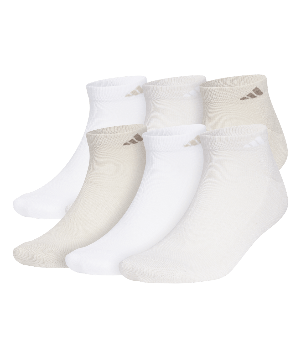 adidas Men's Athletic Cushioned Low Cut Socks 6-Pack Unisex Accessories Socks