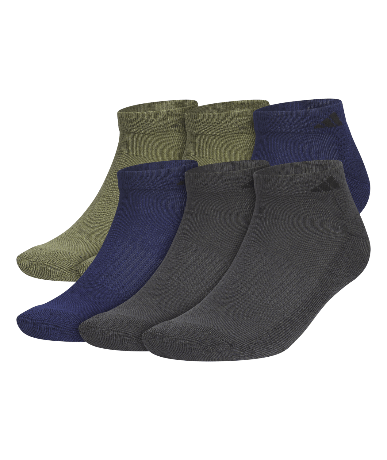 adidas Men's Athletic Cushioned Low Cut Socks 6-Pack Unisex Accessories Socks