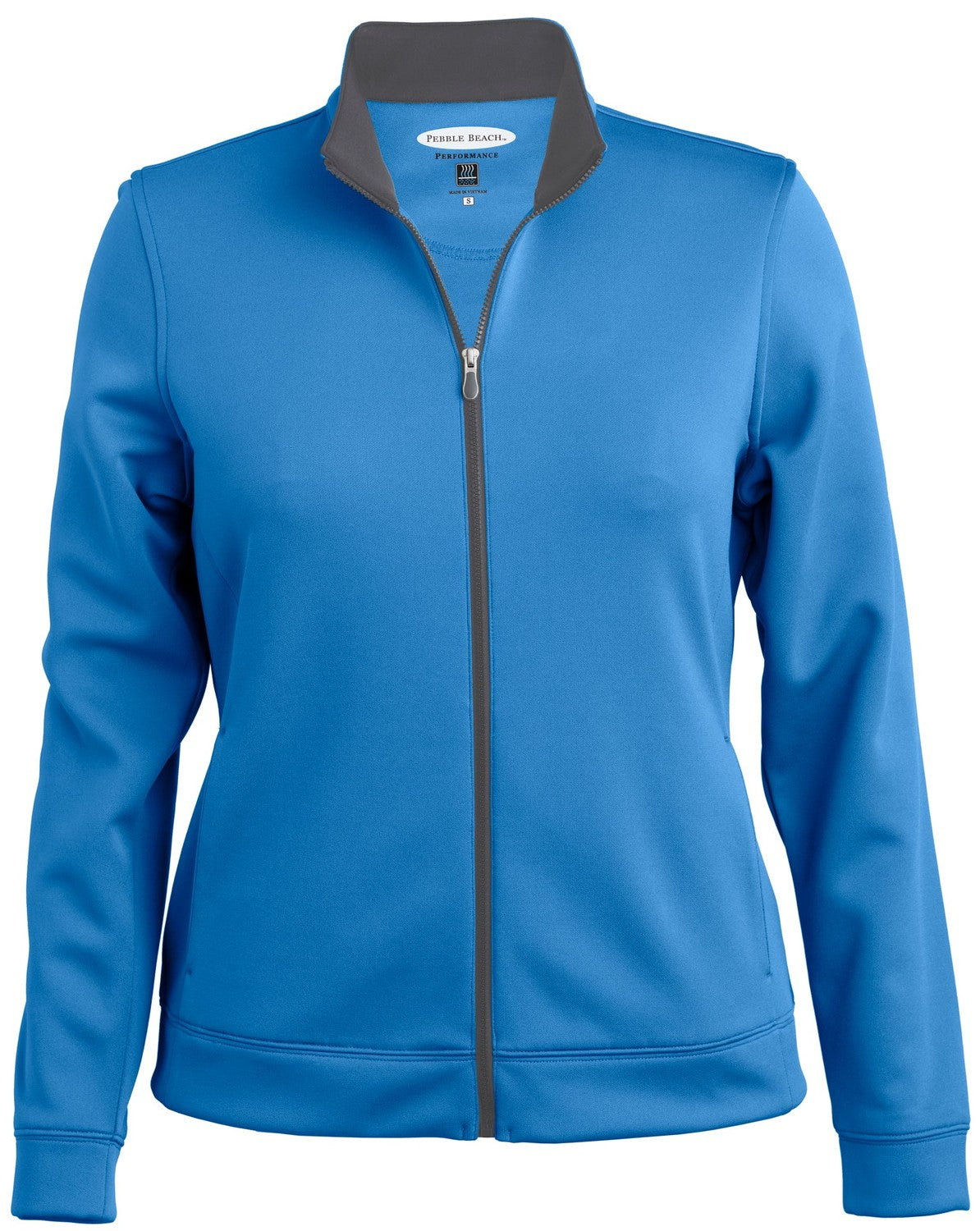 Pebble Beach Women's Full Zip Contrast Zipper Jacket Womens Apparel Jackets & Vests