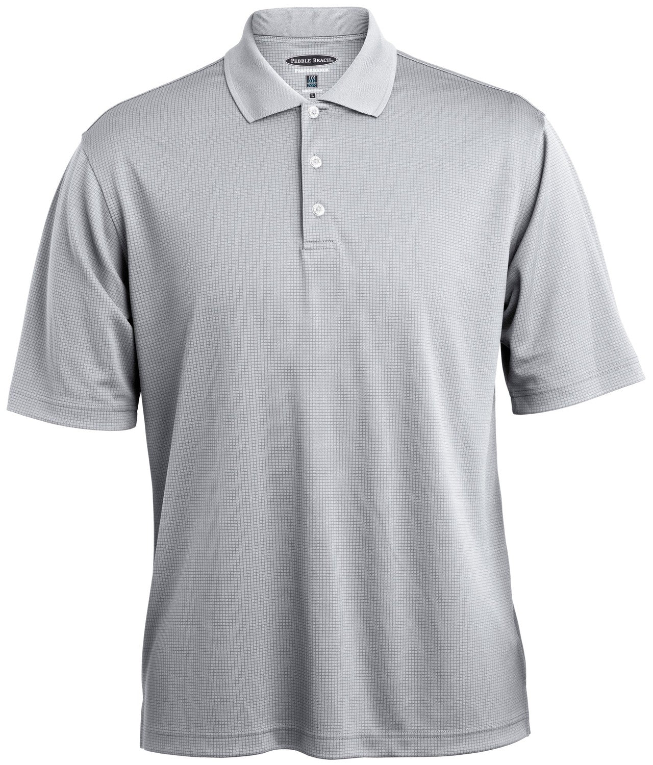 Pebble Beach Men's Grid Texture Polo Mens Apparel Shirts & Tops