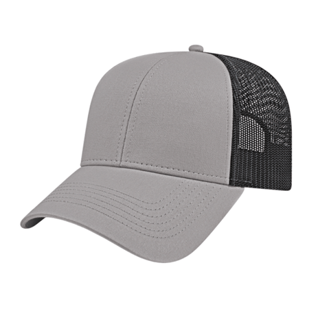 Cap America i3025 Two-Tone Trucker Mesh Back Cap Unisex Accessories Hats & Caps