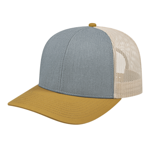 Cap America i3038 Poly / Cotton Trucker Mesh Back Cap Unisex Accessories Hats & Caps