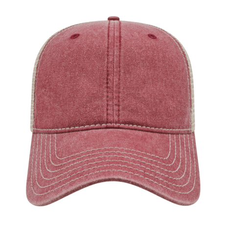 Cap America i3027 Washed Pigment Dyed with Washed Trucker Mesh Cap Unisex Accessories Hats & Caps